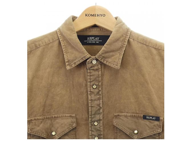 Autre Marque Camicia in cotone REPLAY Beige - vista 5