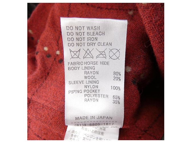 Autre Marque Chaqueta de cuero de caballo RADIALL Castaño - vista 3