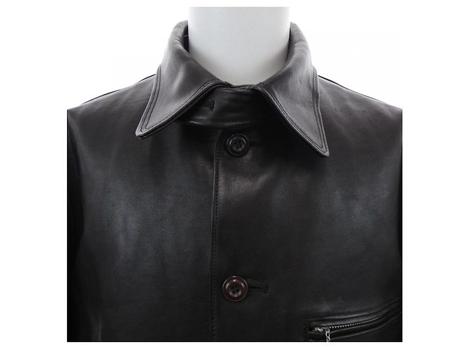 Autre Marque Chaqueta de cuero de caballo RADIALL Castaño - vista 5