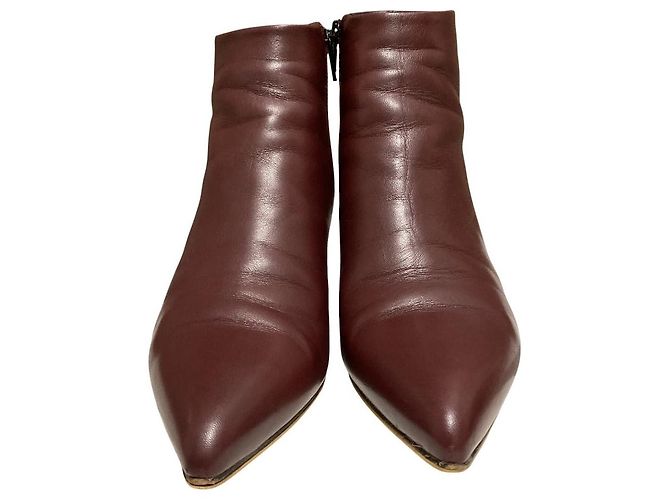 Autre Marque Kurze Lederstiefel Fabio Rusconi Braun Bordeaux - Ansicht 2