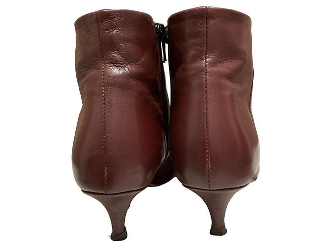 Autre Marque Kurze Lederstiefel Fabio Rusconi Braun Bordeaux - Ansicht 3