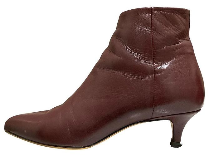 Autre Marque Kurze Lederstiefel Fabio Rusconi Braun Bordeaux - Ansicht 4