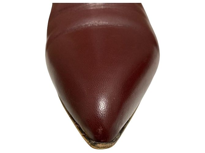 Autre Marque Kurze Lederstiefel Fabio Rusconi Braun Bordeaux - Ansicht 5