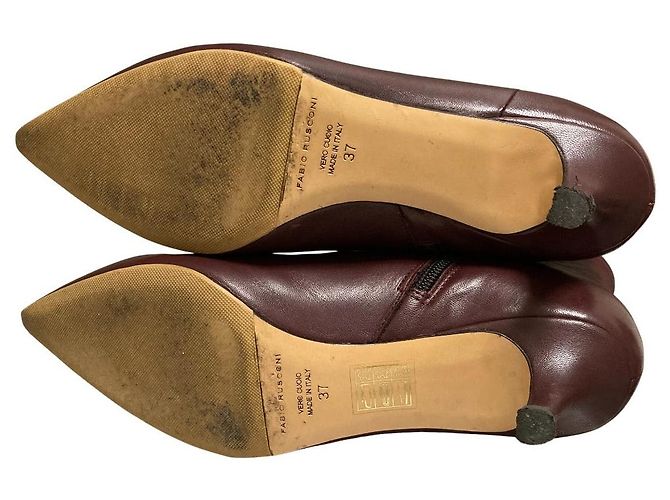 Autre Marque Kurze Lederstiefel Fabio Rusconi Braun Bordeaux - Ansicht 8