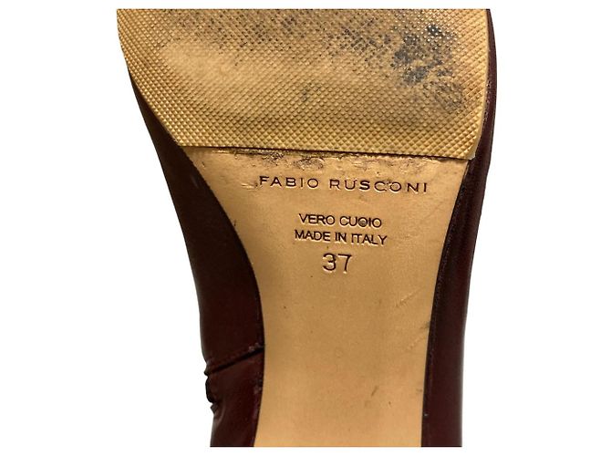 Autre Marque Kurze Lederstiefel Fabio Rusconi Braun Bordeaux - Ansicht 9