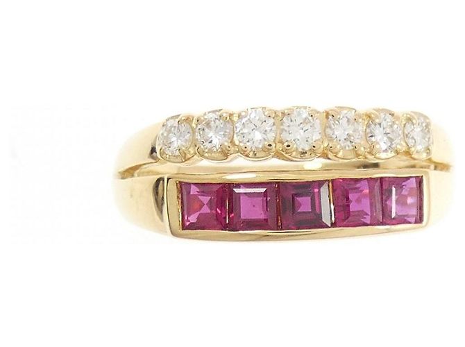 Autre Marque Pola Au750 Rubin Diamant Ring Golden - Ansicht 2