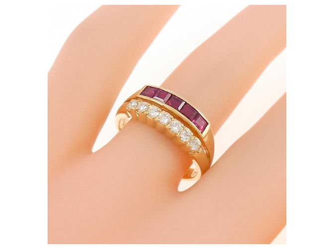 Autre Marque Pola Au750 Rubin Diamant Ring Golden - Ansicht 5
