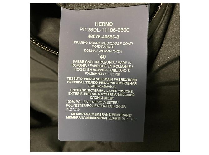 Autre Marque Abrigo de plumón Herno Laminar GORE-TEX Negro - vista 9