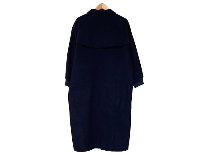 Autre Marque Dignite collier Wool Long Coat Blu Blu navy - vista 2