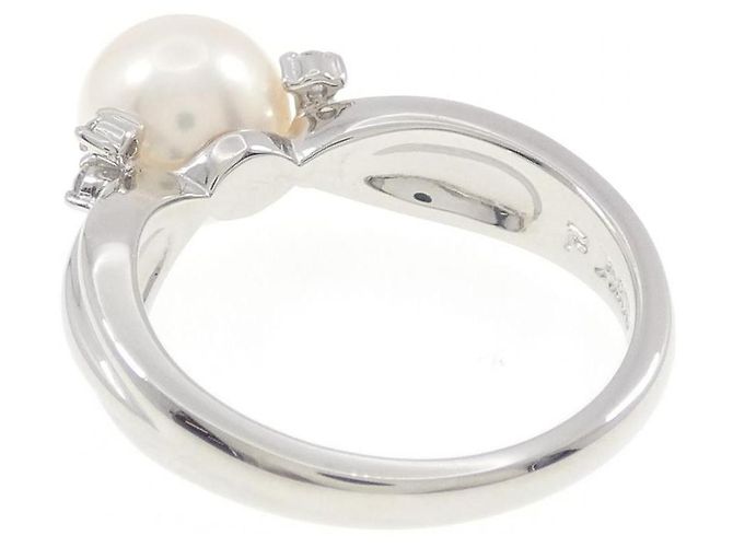 Autre Marque POLA Platin Diamant Akoya Perlenring Silber - Ansicht 3