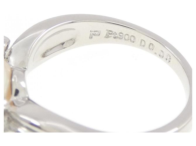 Autre Marque POLA Platin Diamant Akoya Perlenring Silber - Ansicht 4