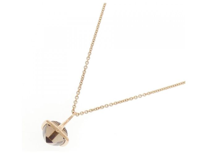 Hermès Collana Hermes 750 Pink Gold Smoky Quartz Marrone - vista 2