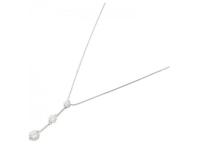 Autre Marque Collana con Diamanti Pt900 Pt850 Argento - vista 2
