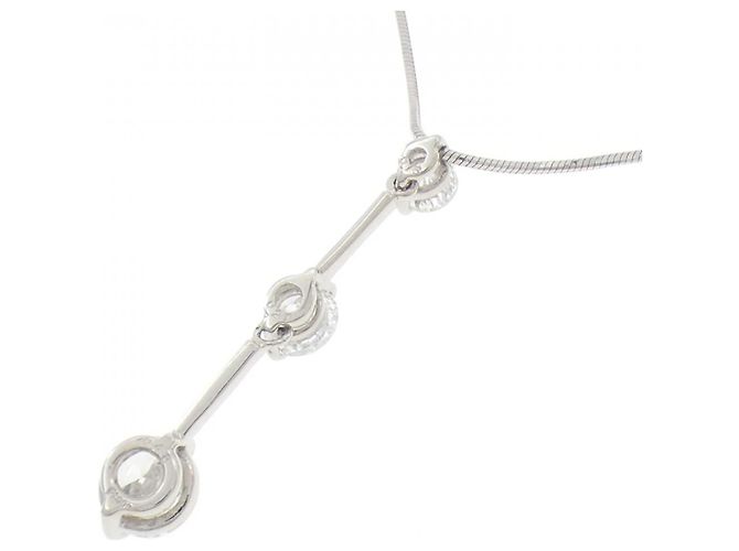 Autre Marque Collana con Diamanti Pt900 Pt850 Argento - vista 4