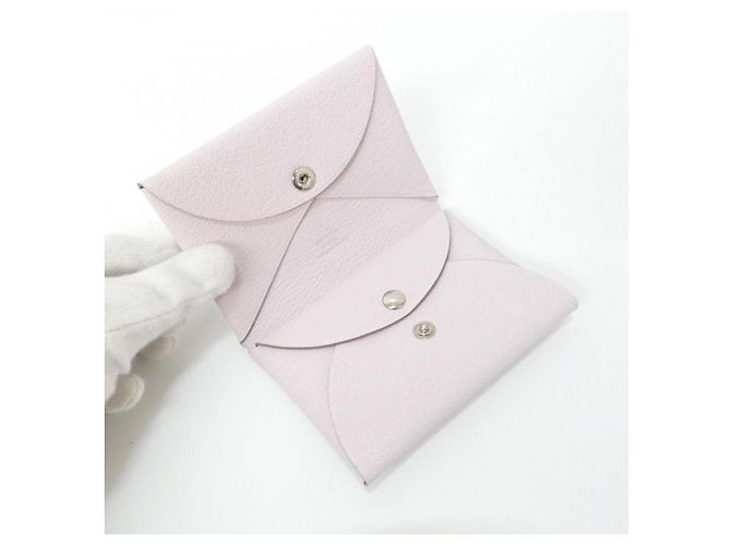 Hermès Monedero Hermes Calvi Duo Chevre Rosa - vista 3