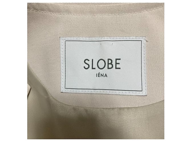 Autre Marque Abrigo sin cuello SLOBE IENA Kyounen OX Beige - vista 5