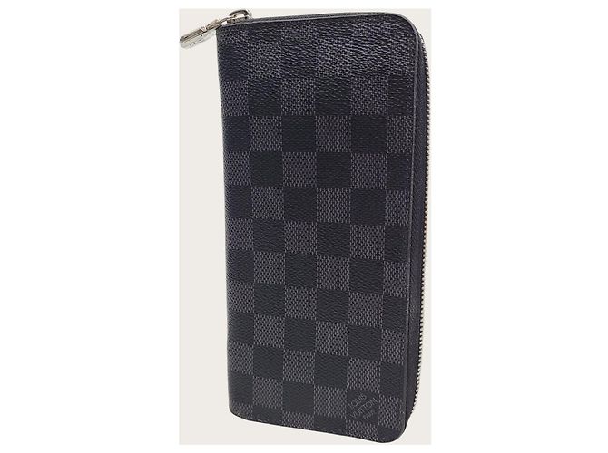 Louis Vuitton Portafoglio verticale con zip Damier Graphite Nero - vista 2