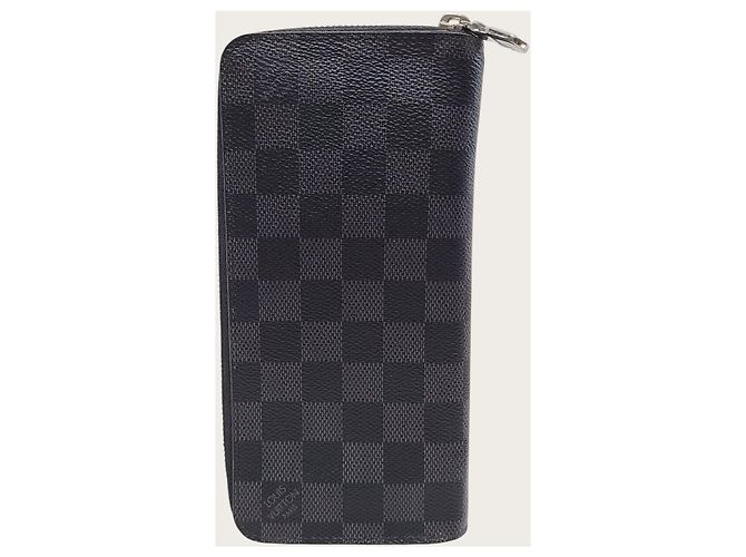 Louis Vuitton Portafoglio verticale con zip Damier Graphite Nero - vista 5