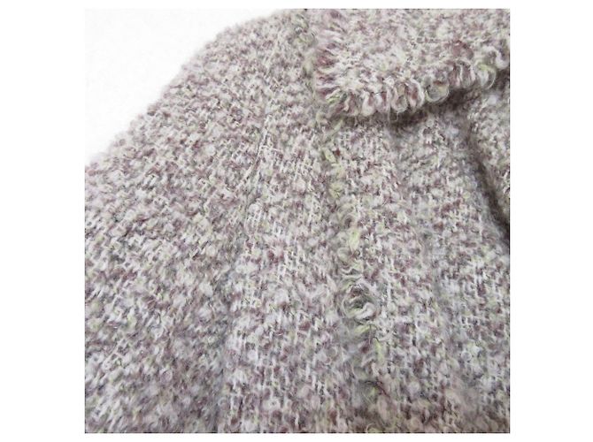 Autre Marque Abrigo de tweed EPOCA Beige Verde Verde claro - vista 4