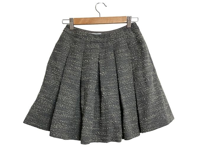 Falda de tweed Moschino Castaño - vista 2