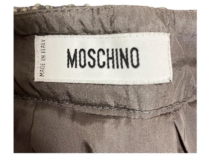 Falda de tweed Moschino Castaño - vista 4