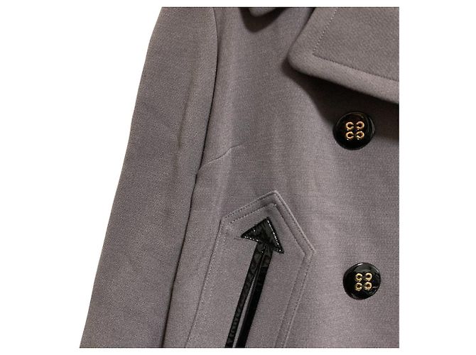 Autre Marque Milly Woll Peacoat Braun Anthrazitgrau - Ansicht 3