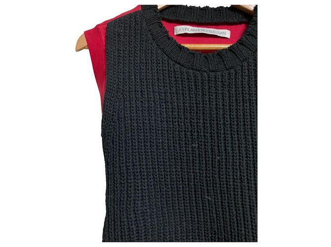 Autre Marque JOHN LAWRENCE SULLIVAN Docking Strickoberteil Schwarz - Ansicht 3