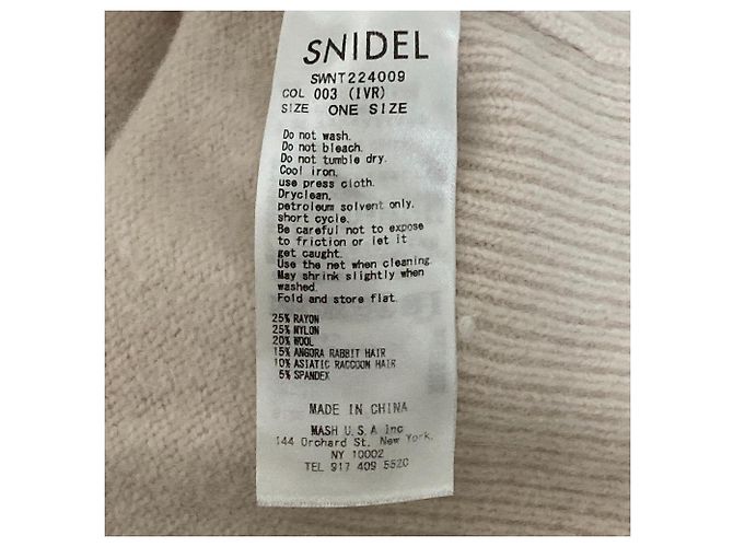 Autre Marque Snidel Strickjacke aus Angora-Mischung Weiß Roh - Ansicht 5