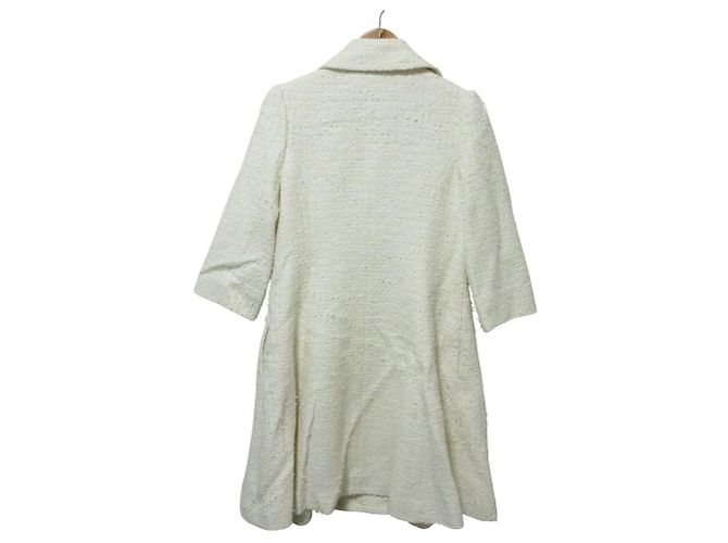 Autre Marque Vestido FOXEY Miss Edinburgh Tweed Coat Blanco Blanco roto - vista 2