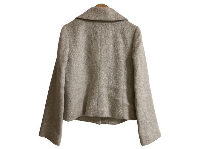 Autre Marque Giacca corta M-Premier BLACK in misto mohair Beige - vista 2