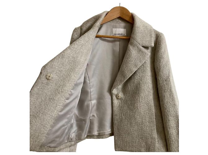 Autre Marque Giacca corta M-Premier BLACK in misto mohair Beige - vista 3