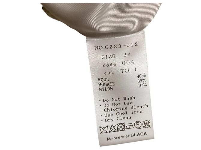 Autre Marque Giacca corta M-Premier BLACK in misto mohair Beige - vista 6
