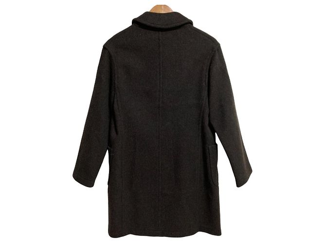 Autre Marque Abrigo GRENFELL Melton de cuello sencillo Castaño - vista 2
