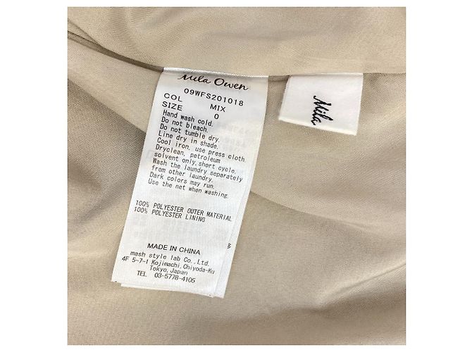 Autre Marque Falda Mila Owen con fruncido en la espalda Beige - vista 7
