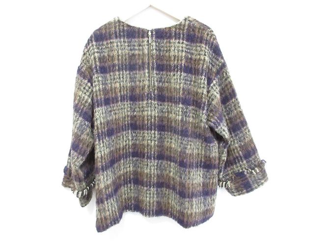 Autre Marque PULL CLOTH&CROSS BALLI de mezcla de alpaca con cuadros Castaño Negro Púrpura - vista 2