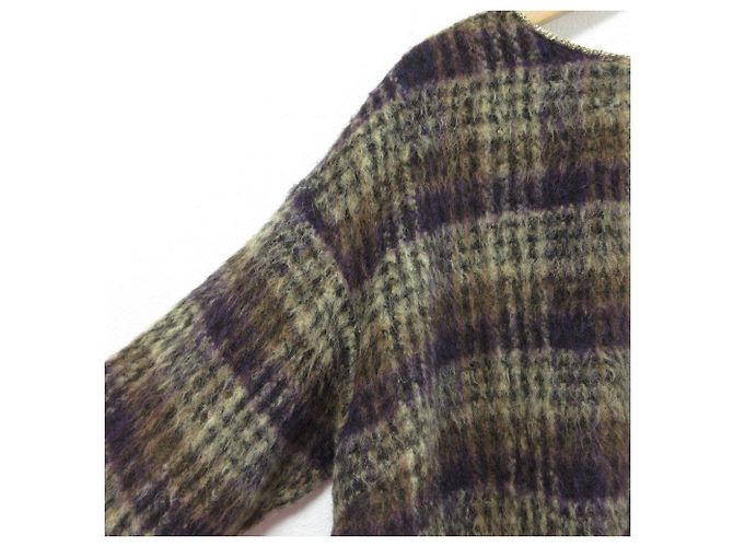 Autre Marque PULL CLOTH&CROSS BALLI de mezcla de alpaca con cuadros Castaño Negro Púrpura - vista 4