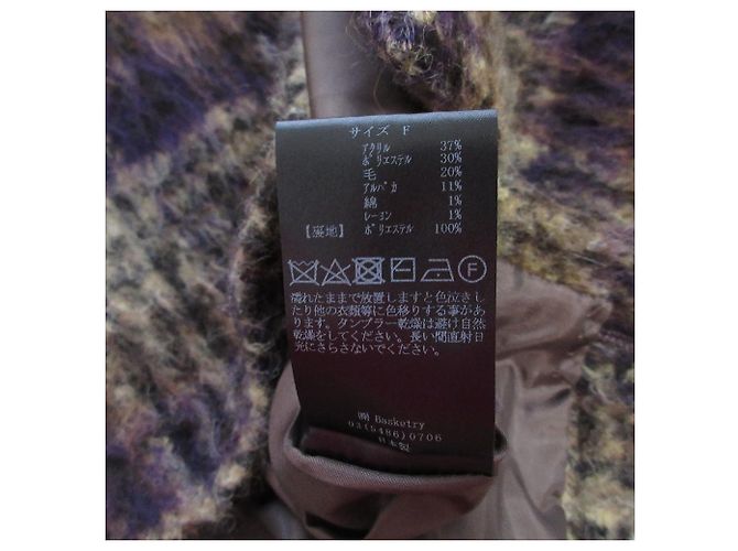 Autre Marque PULL CLOTH&CROSS BALLI de mezcla de alpaca con cuadros Castaño Negro Púrpura - vista 8