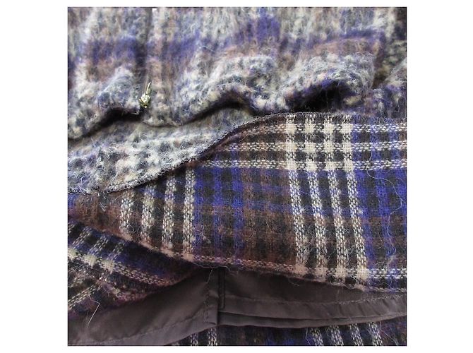 Autre Marque Falda de cuadros BALLI en mezcla de alpaca CLOTH&CROSS Castaño Negro Púrpura - vista 10