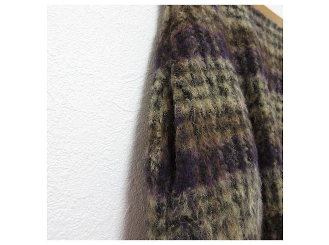 Autre Marque Falda de cuadros BALLI en mezcla de alpaca CLOTH&CROSS Castaño Negro Púrpura - vista 5