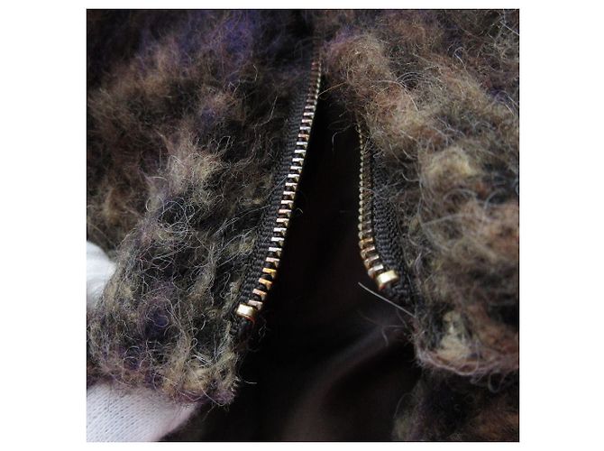 Autre Marque Falda de cuadros BALLI en mezcla de alpaca CLOTH&CROSS Castaño Negro Púrpura - vista 9