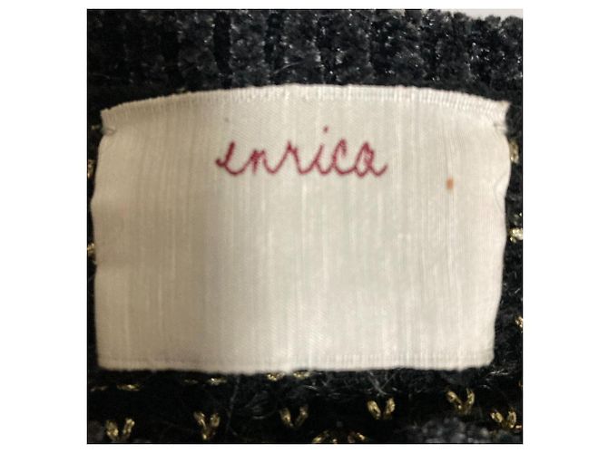 Autre Marque Enrica Strickjacke mit Borte Schwarz - Ansicht 7