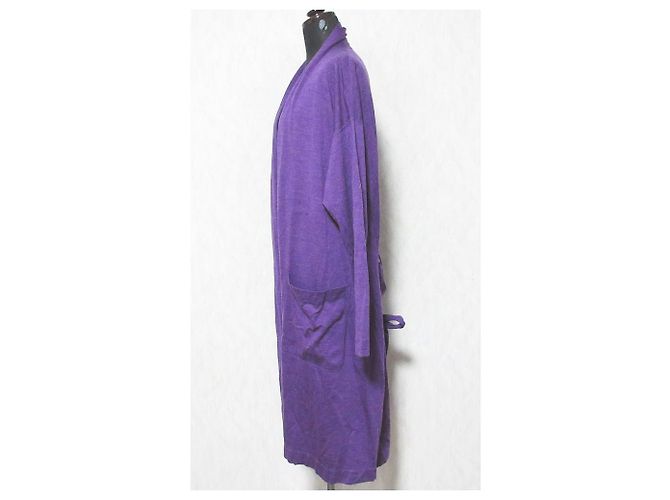 Autre Marque Abrigo de lana lavable 45R ku.Ra.si Púrpura - vista 3