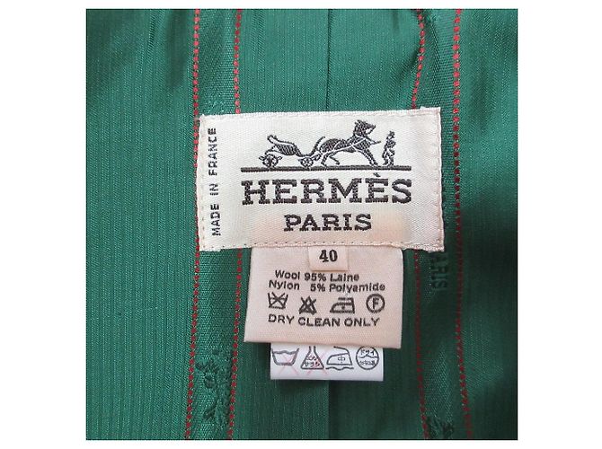 Giacca in lana Hermès 40 Verde - vista 6