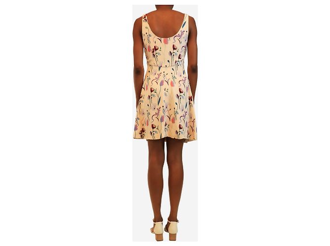 Miu Miu Rosa florales Minikleid 2014 - Größe UK 6 Pink - Ansicht 2
