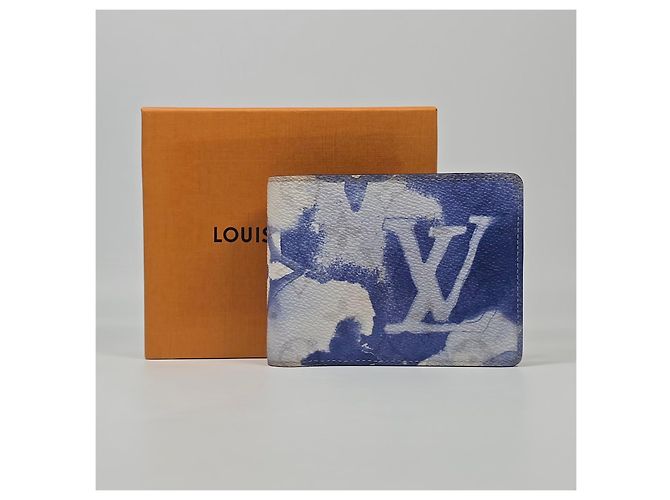 Louis Vuitton Watercolor Blue Monogram Multiple Wallet Bifold - view 2