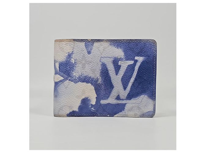 Louis Vuitton Watercolor Blue Monogram Multiple Wallet Bifold - view 3