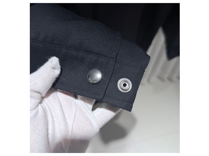 Céline Triomphe Wool-Twill Bomber Jacket Black - view 4