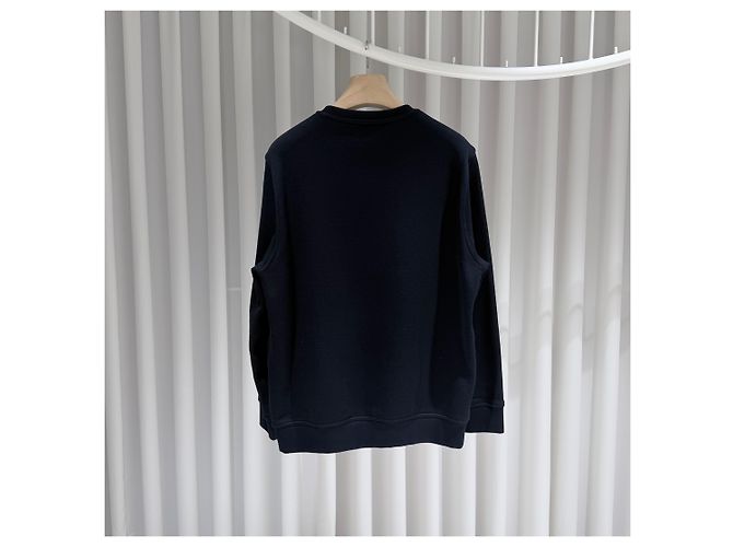 Hermès Moletom com patch de couro Navy Azul - vista 5