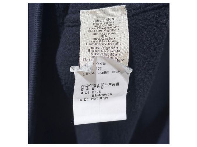Hermès Moletom com patch de couro Navy Azul - vista 6