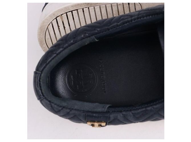Tory Burch Sneakers in pelle blu navy da uomo - vista 10